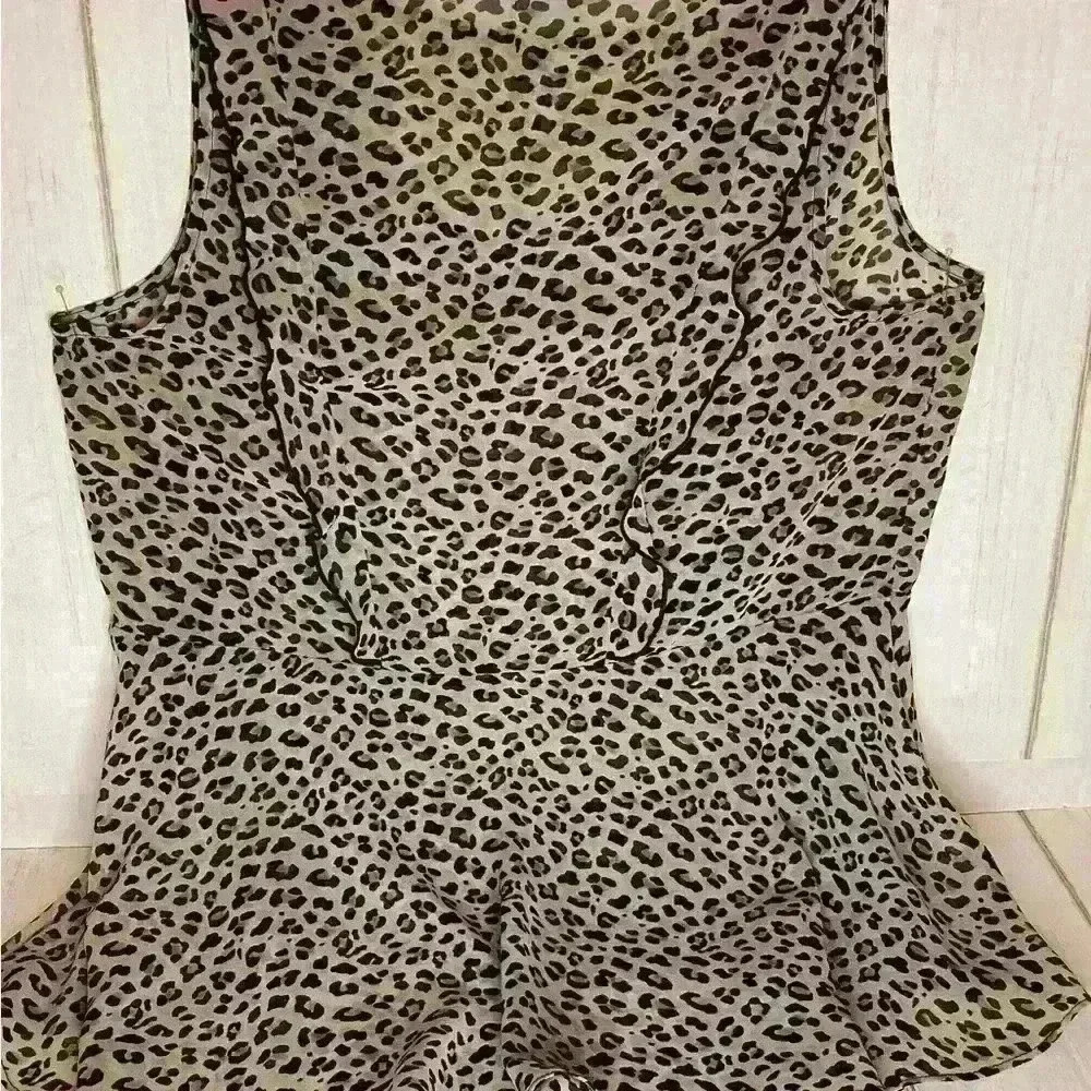 Cabi #3612 "Flutter Blouse" Cheetah Print Two-Pie… - image 3